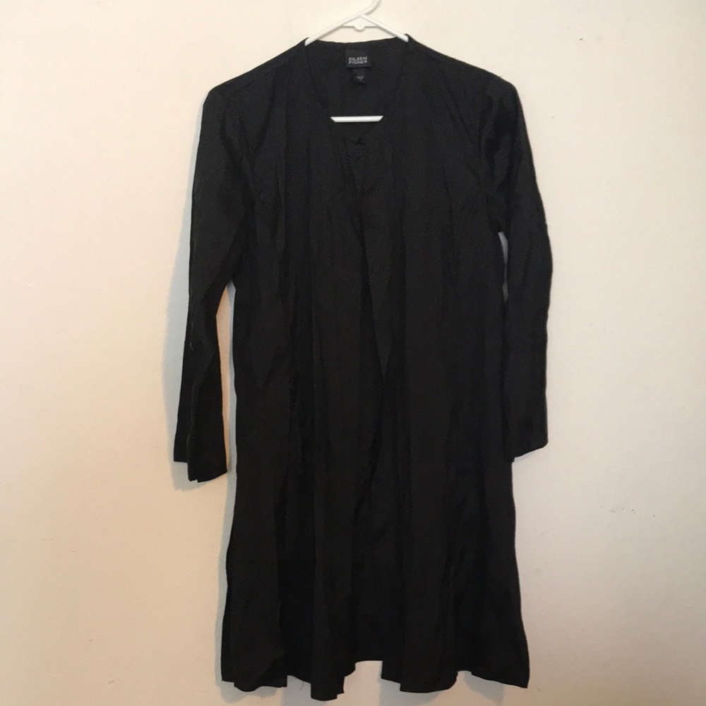 Eileen Fisher Silk Top Shacket Duster